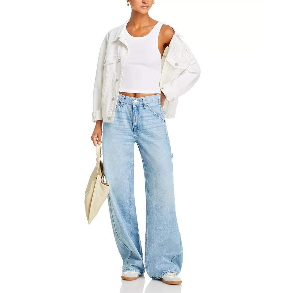 RE/DONE Painter Jean Faded Artisan Wide Leg Balloon leg Denim Size 28